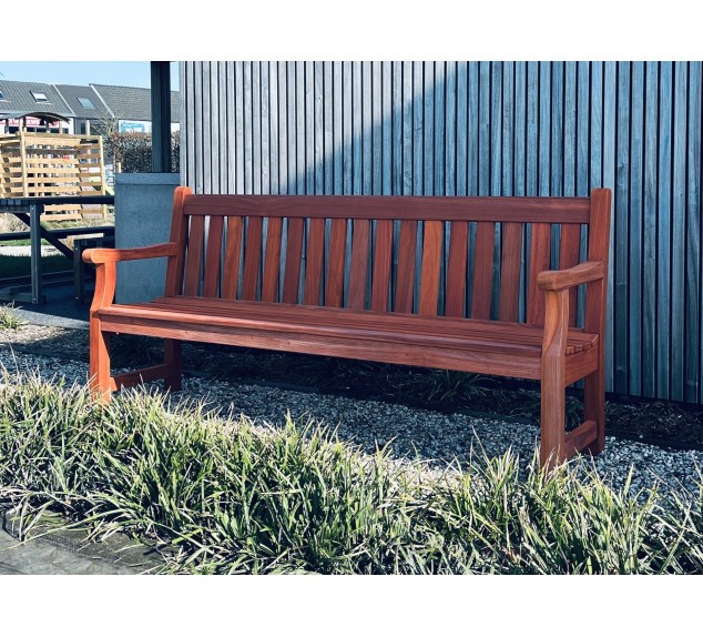Banc de parc anglais avec accoudoirs en pin 1.80 mètres | Distri Buggy 2