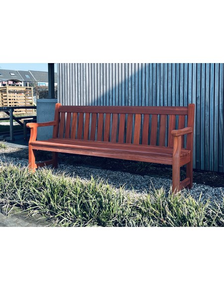 Banc de parc anglais avec accoudoirs en pin 1.80 mètres | Distri Buggy
