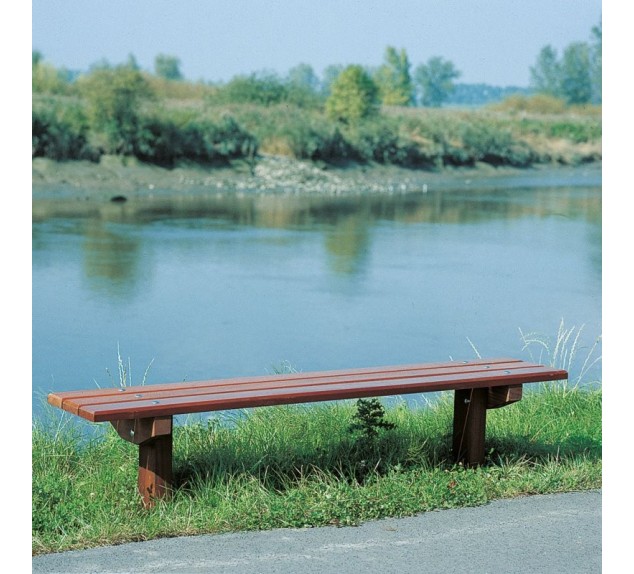 Banc extérieur en bois de 2 mètres sans dossier | Distri Buggy