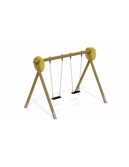 Petite balançoire en mélèze pour aire de jeux | Distri Buggy