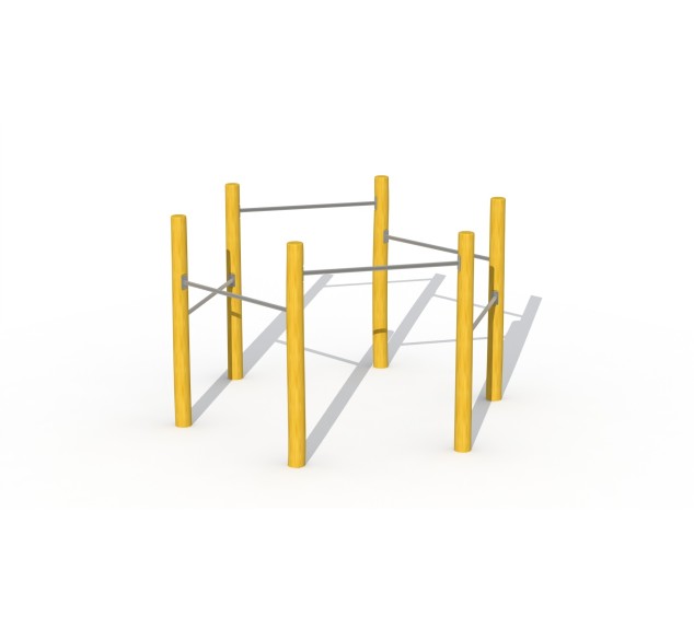Barre fixe hexagonale en robinier | Distri Buggy | Distri Buggy