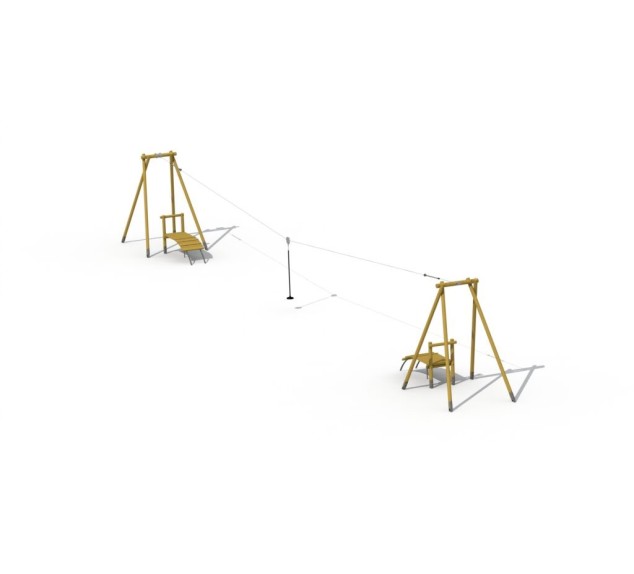 Téléphérique en bois avec 2 plates-formes | Distri Buggy