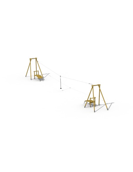 Téléphérique en bois avec 2 plates-formes | Distri Buggy
