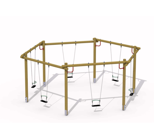 Balançoire Hexagonale siege avec arceaux de sécuité | Distri Buggy 2