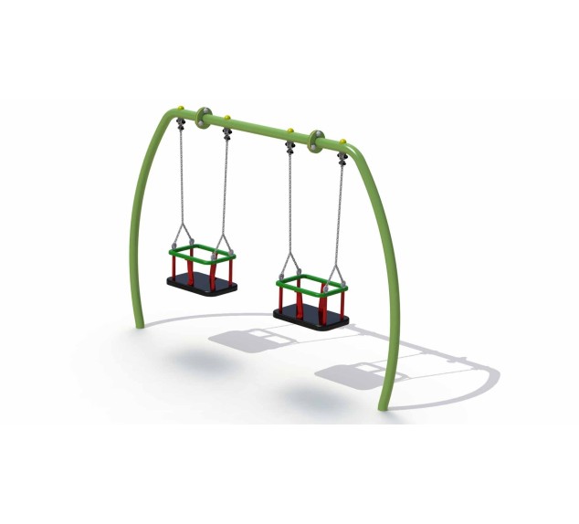 Balançoire bébé double en métal | Distri Buggy 2