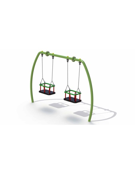Balançoire bébé double en métal | Distri Buggy