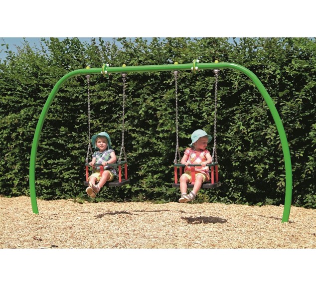 Balançoire bébé double en métal | Distri Buggy
