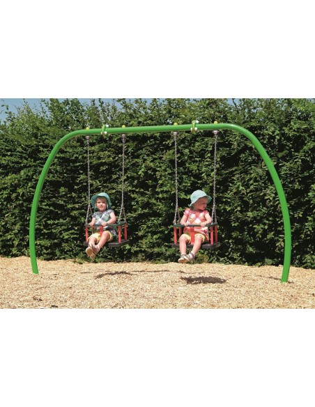 Balançoire bébé double en métal | Distri Buggy