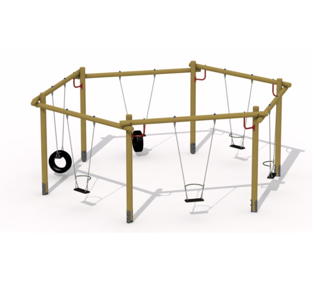 Balançoire hexagonale avec pneus | Distri Buggy