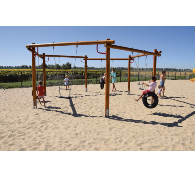 Balançoire hexagonale avec pneus | Distri Buggy