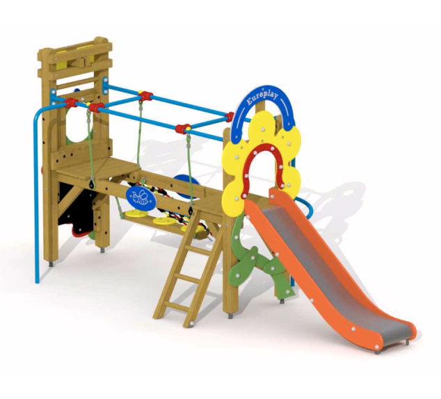 Grand toboggan Paradisio en bois pour aire de jeux | Distri Buggy 2