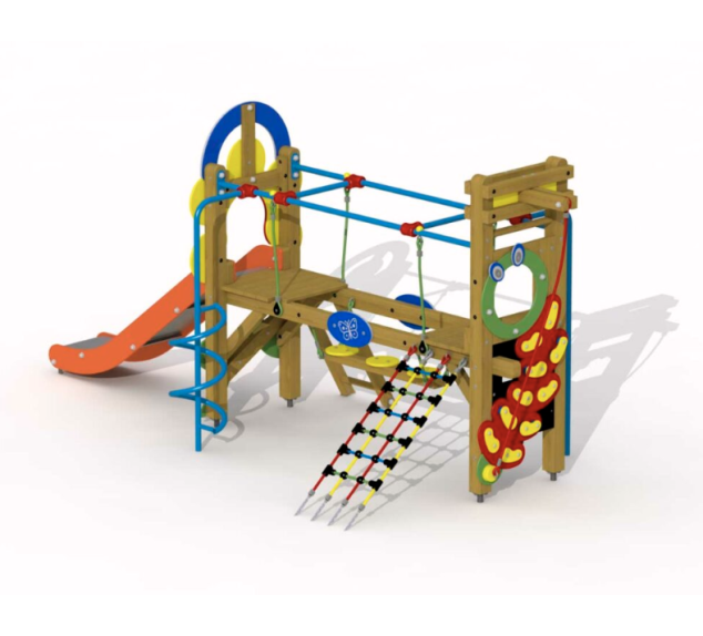 Grand toboggan Paradisio en bois pour aire de jeux | Distri Buggy