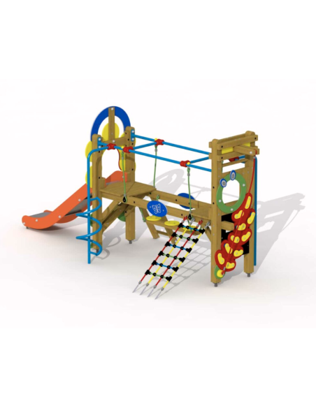 Grand toboggan Paradisio en bois pour aire de jeux | Distri Buggy