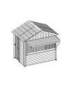Abri de jardin Bois , Labaume, 2 m x  2,97 m x  2,95 m