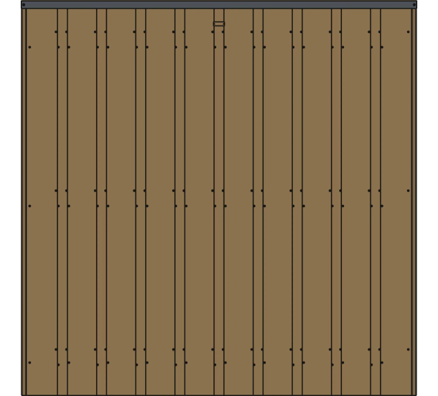 Panneau Cayola POP, en Pin, 1,80 m x  1,80 m x  90 mm