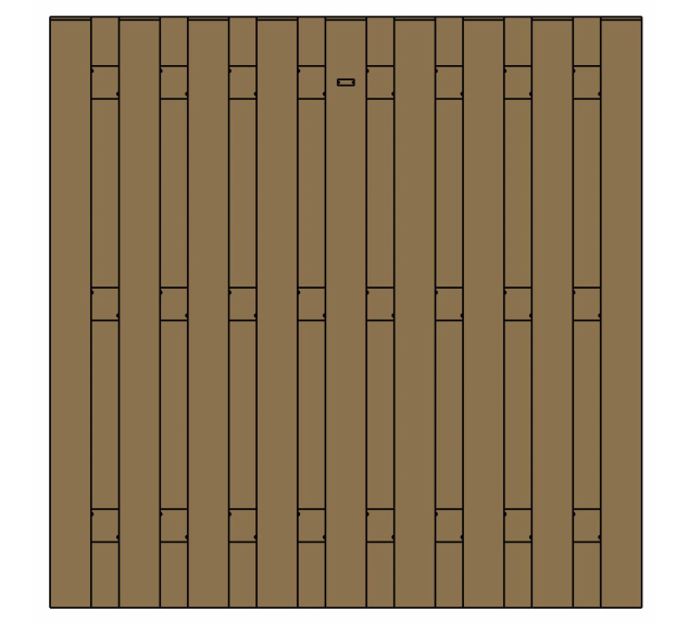 Panneau Bois Simoun en Pin, 1,80 m x  1,80 m x  57 mm