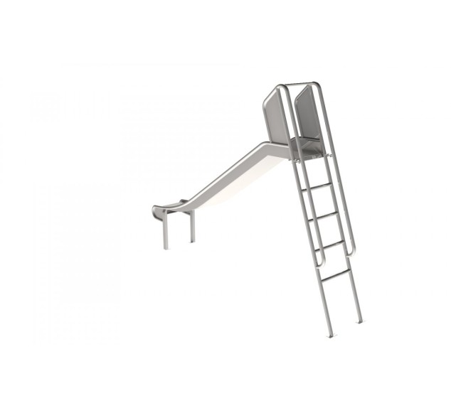 Toboggan avec échelles en acier inoxydable