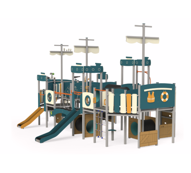 Navire M,  aire de jeux bateau | Distri Buggy