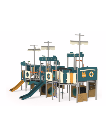 Navire M,  aire de jeux bateau | Distri Buggy