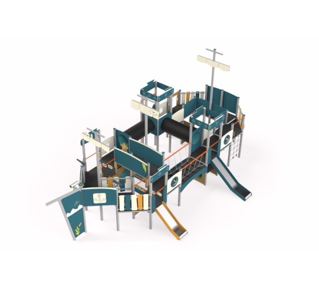 Navire M,  aire de jeux bateau | Distri Buggy
