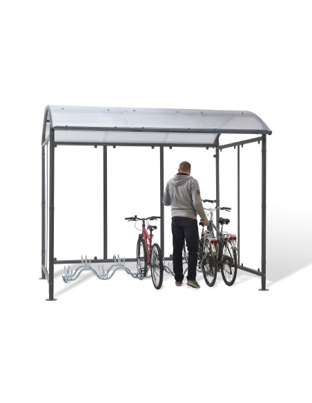 Abri vélos Dôme Mottez B814C à éclairage solaire | Distri Buggy