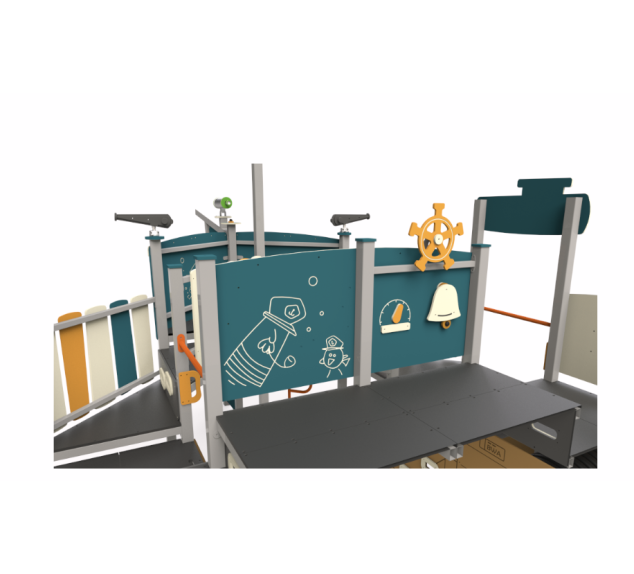 Navire M,  aire de jeux bateau | Distri Buggy