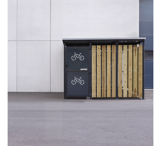 abri sécurisé 3 x 5 m acier et bois 2