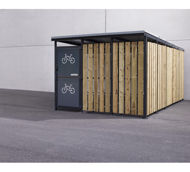 abri sécurisé 3 x 5 m acier et bois