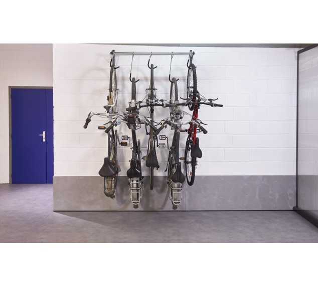 Support mural coulissant 5 vélos Mottez M045C | Distri Buggy
