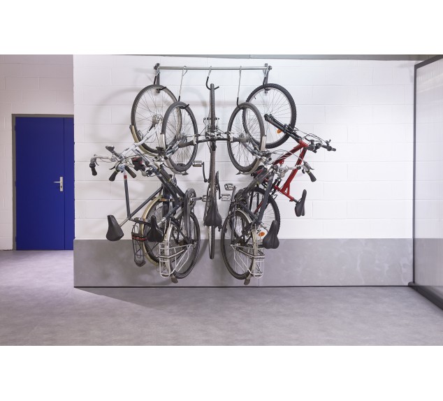 Support mural coulissant 5 vélos Mottez M045C | Distri Buggy
