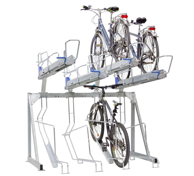 Range 8 vélos ascenseur 2 niveaux Mottez M096V | Distri Buggy
