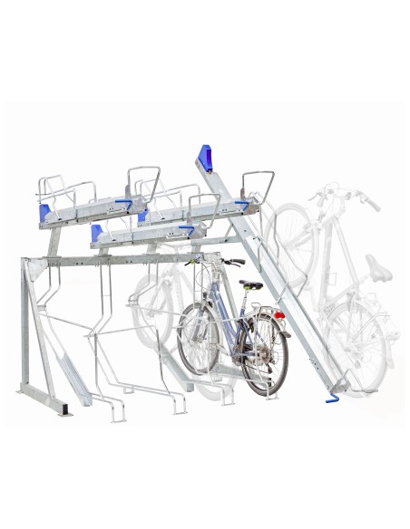 Range 8 vélos ascenseur 2 niveaux Mottez M096V | Distri Buggy