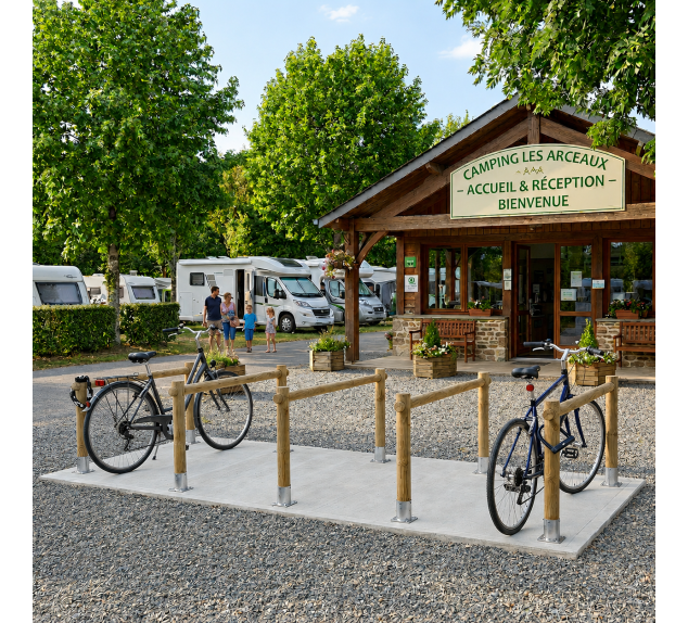 Râtelier à vélos en bois M051V | Distri Buggy