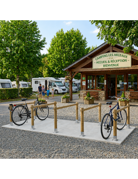Râtelier à vélos en bois M051V | Distri Buggy