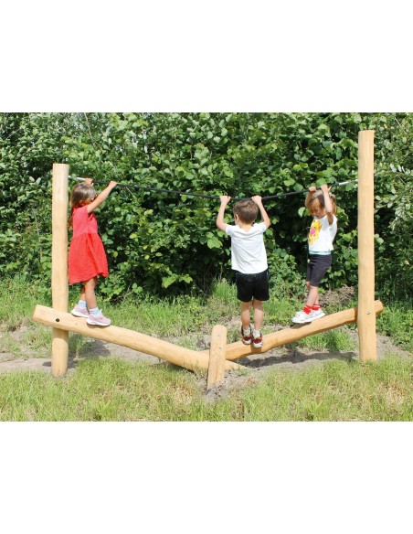 Aire de jeux en Robinier Leopard, élément du Parcours accrobatique en robinier
