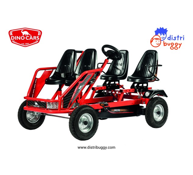 Kart à pédales DINO-CARS Train 4 places - prof F
