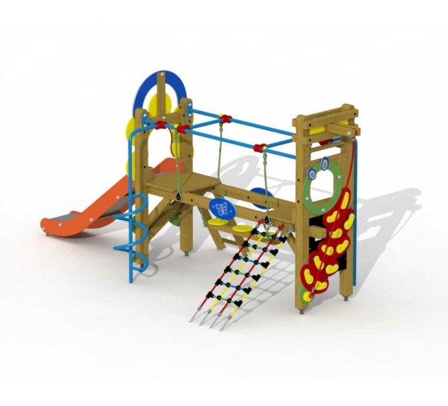 Grand toboggan Paradisio en bois pour aire de jeux | Distri Buggy