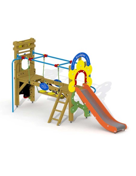 Grand toboggan Paradisio en bois pour aire de jeux | Distri Buggy