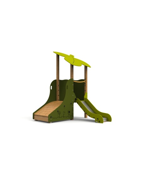 Aire de jeux Feuillage et toboggan pour crèches | Distri Buggy