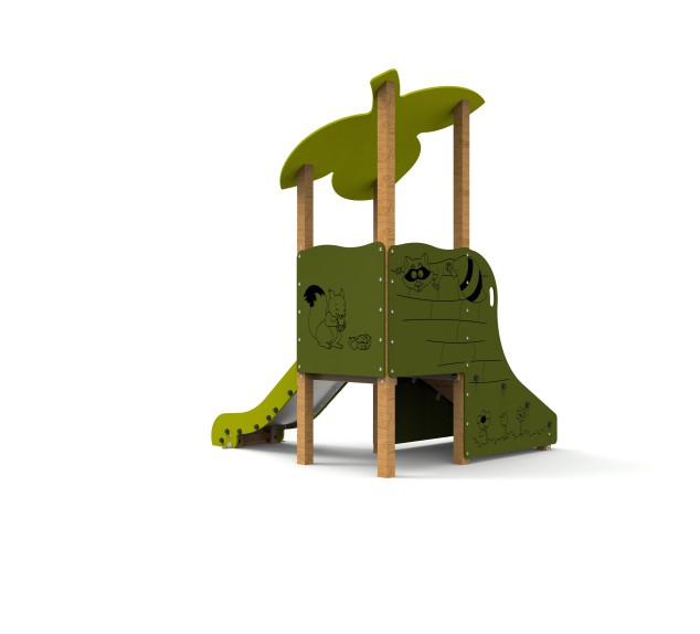 Aire de jeux Feuillage et toboggan pour crèches | Distri Buggy