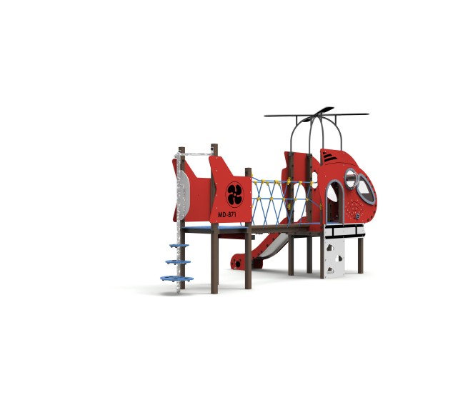 Aire de jeux Hélicoptère avec toboggan | Distri Buggy