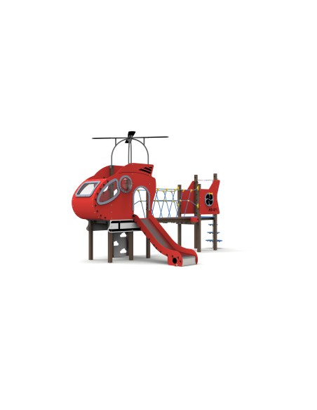 Aire de jeux Hélicoptère avec toboggan | Distri Buggy