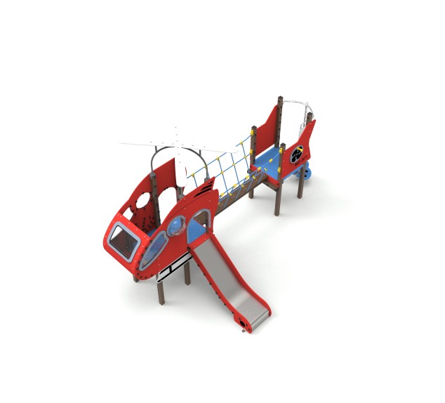 Aire de jeux Hélicoptère avec toboggan | Distri Buggy