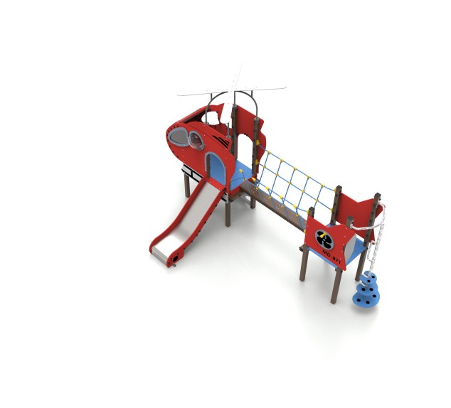 Aire de jeux Hélicoptère avec toboggan | Distri Buggy