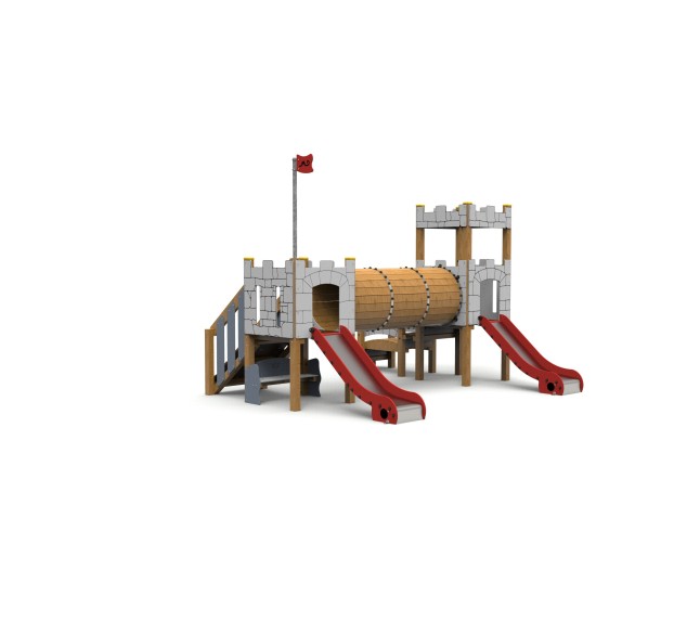 Aire de jeux Le Château Fort avec toboggans | Distri Buggy