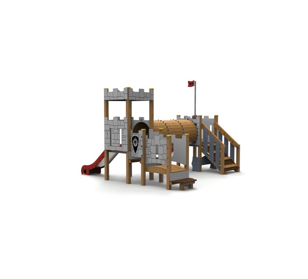 Aire de jeux Le Château Fort avec toboggans | Distri Buggy