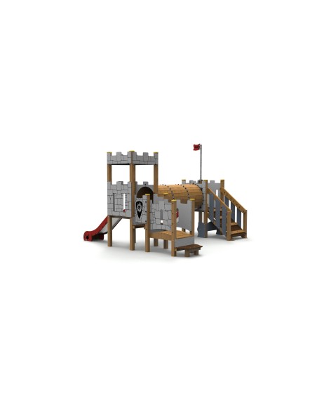 Aire de jeux Le Château Fort avec toboggans | Distri Buggy