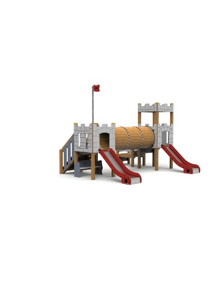 Aire de jeux Le Château Fort avec toboggans | Distri Buggy