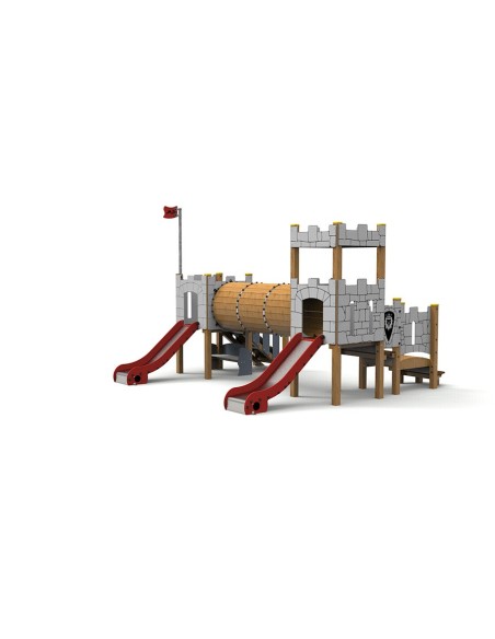 Aire de jeux Le Château Fort avec toboggans | Distri Buggy