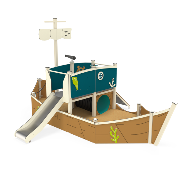 Aire de jeux navire pour maternelle | Distri Buggy